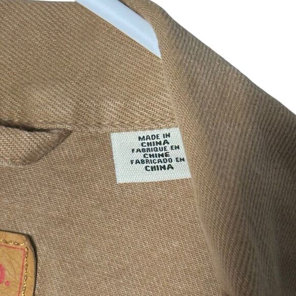 Levi Strauss Tan Men’s Brown Denim Cotton Trucker Jacket Size XL - Picture 4 of 10